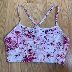 Gap Fit Women’s  Silver Pink Multicolored Sports Bra Size Small